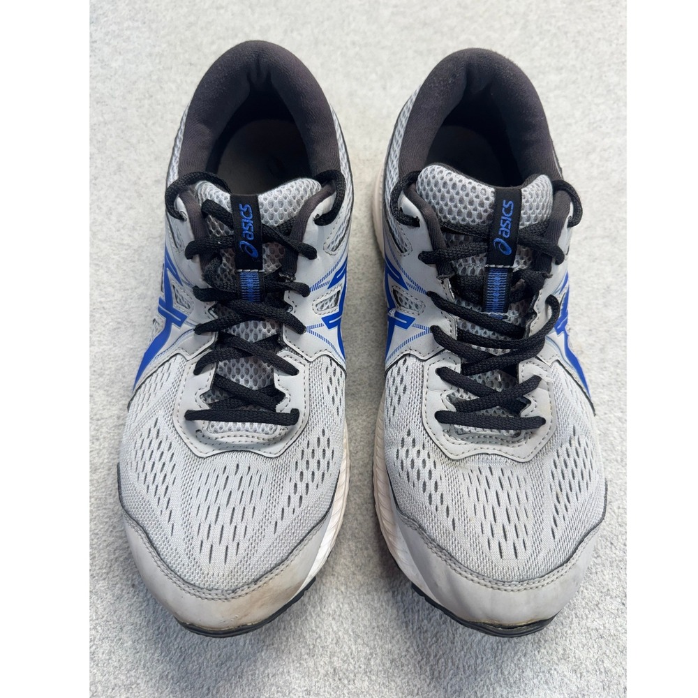Asics Gel-Contend 7 Running Shoes Mens 9 Grey Electric Blue 1011B391 Low Top